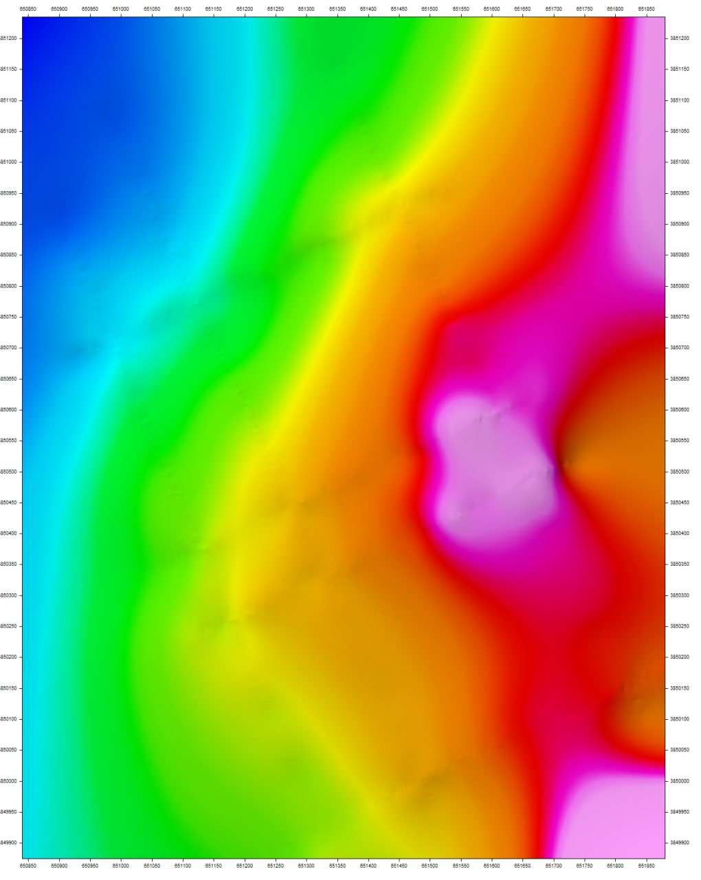 Magnetic anomaly map